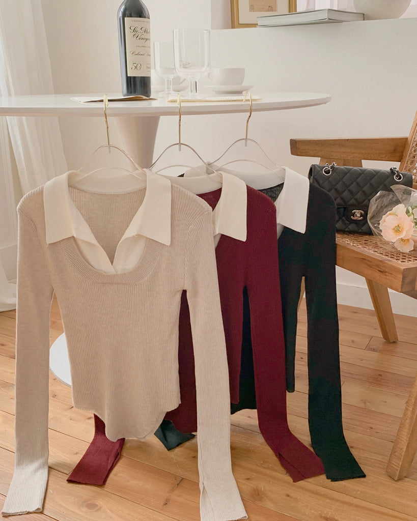 [🍂F/W] Layered Knit Shirt