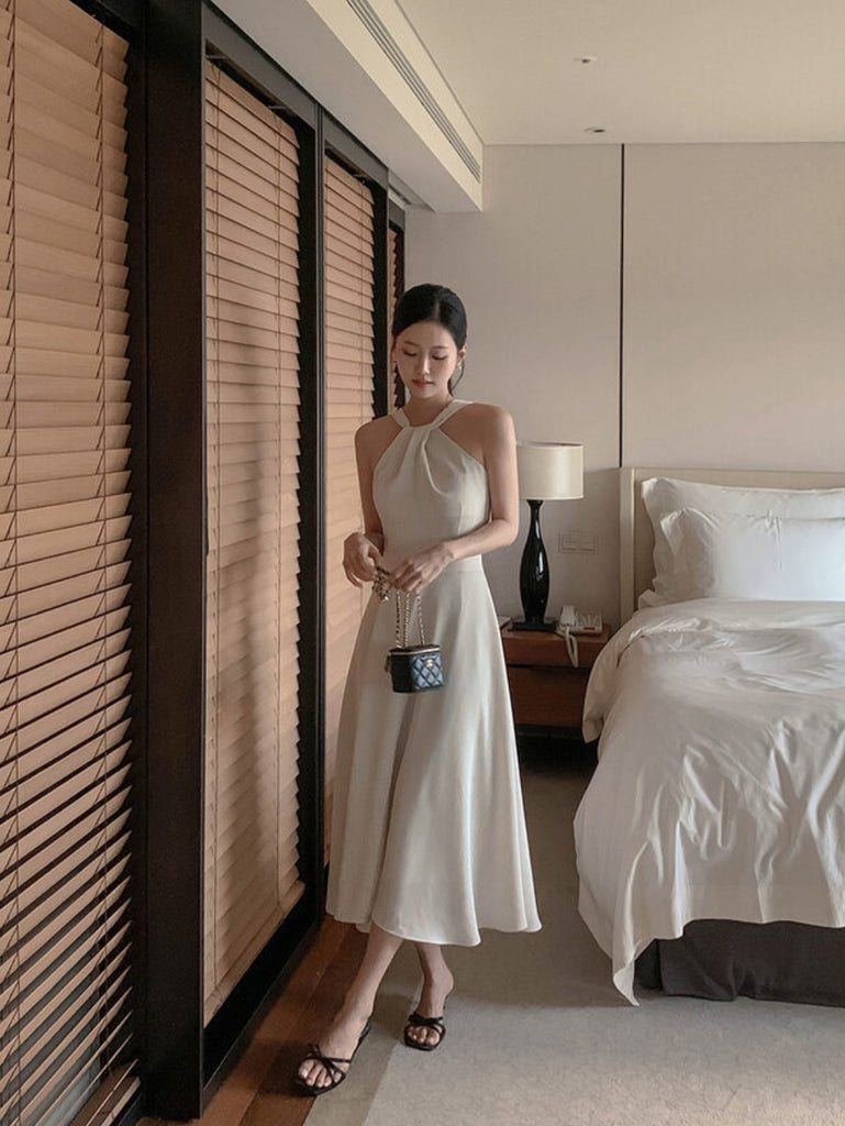 Lante Halter-neck Flared Dress