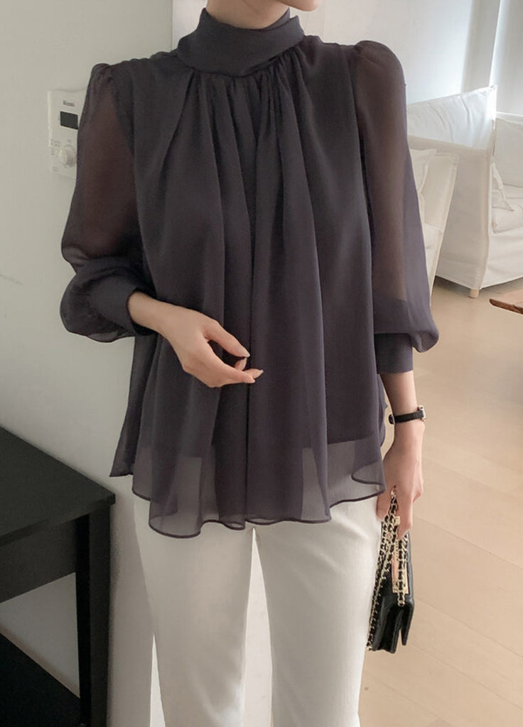 [🍂F/W] Daniel Tie Chiffon Blouse (附腰帶)