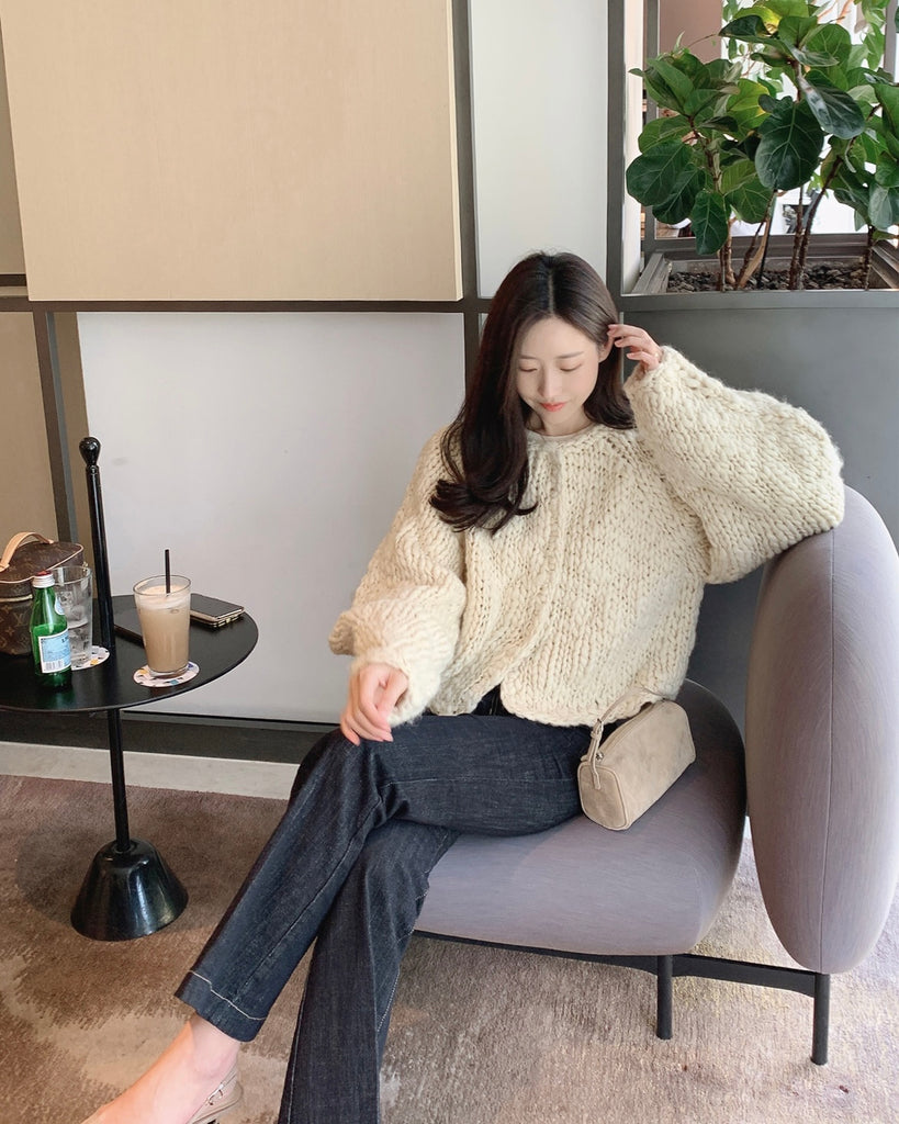 [🍂F/W] 50 Wool Knit Cardigan Handmade