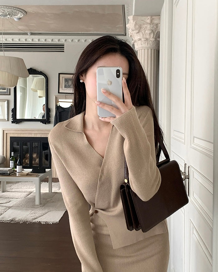 [🍂F/W] Plavo Wrap Knit OPS