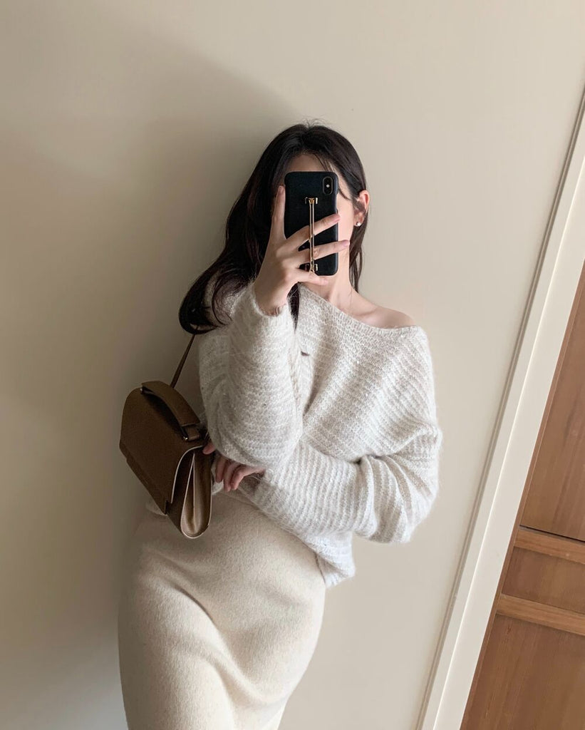 [🍂F/W] White Sequined Knit