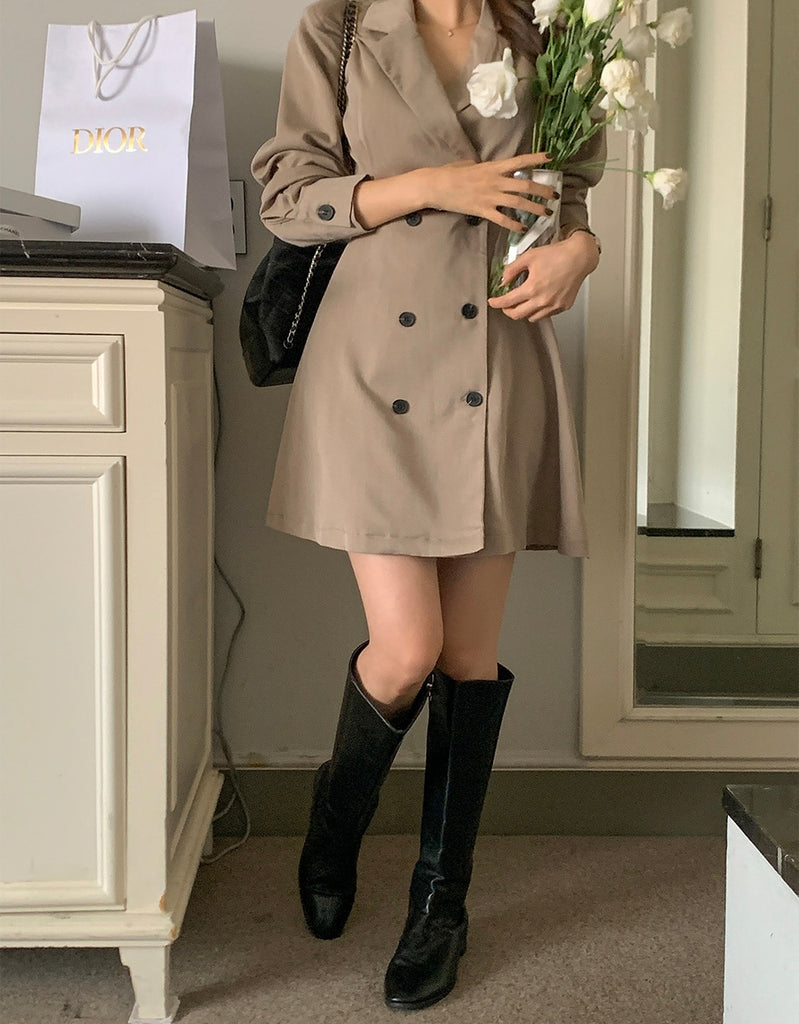 [🍂F/W] Eslin Trench Coat Mini Dress