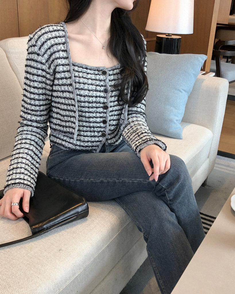 [🍂F/W] Paul Tweed Knitted Cardigan Set