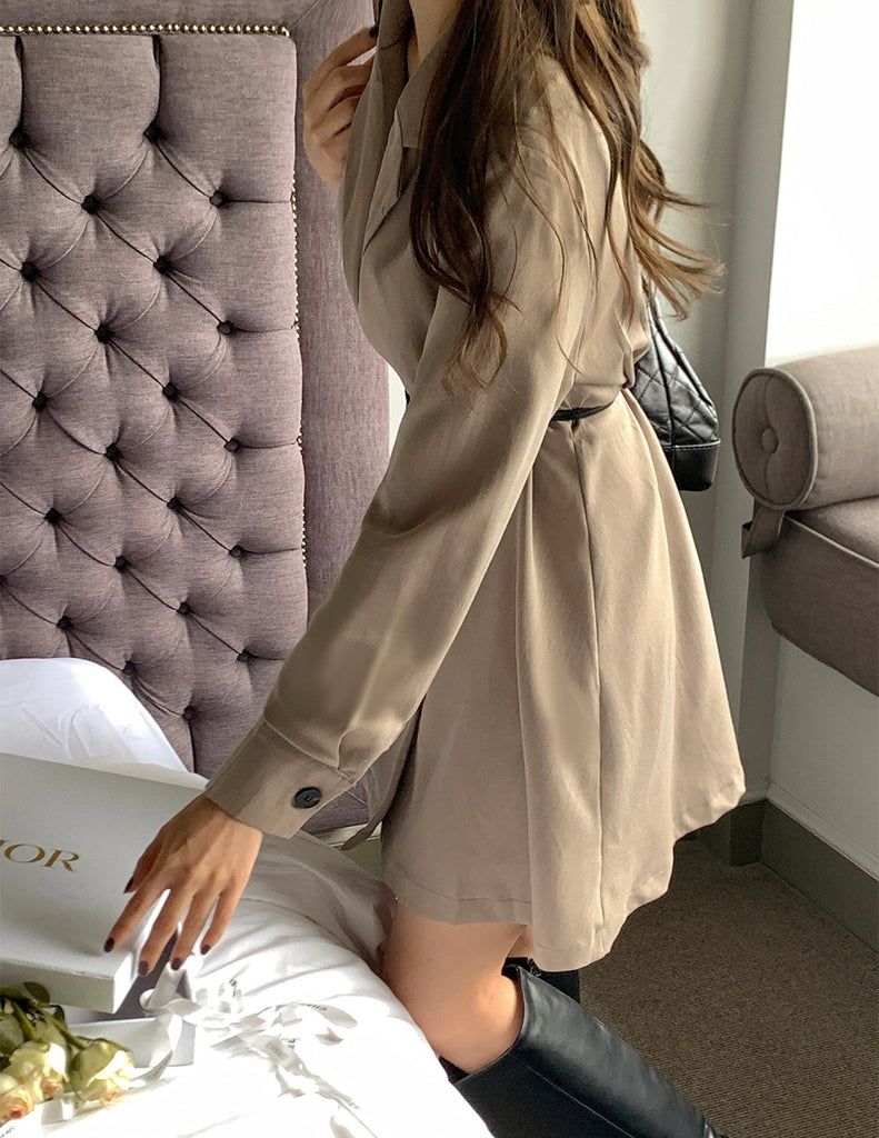 [🍂F/W] Eslin Trench Coat Mini Dress