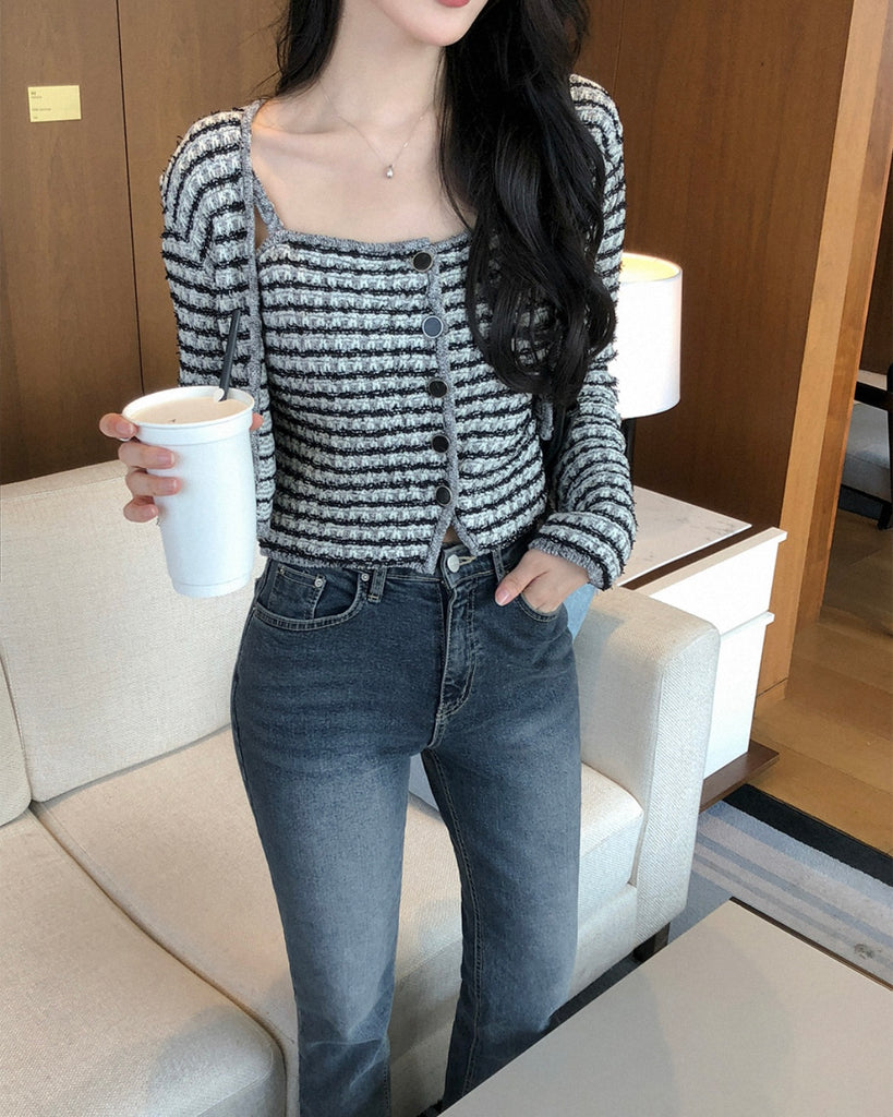 [🍂F/W] Paul Tweed Knitted Cardigan Set