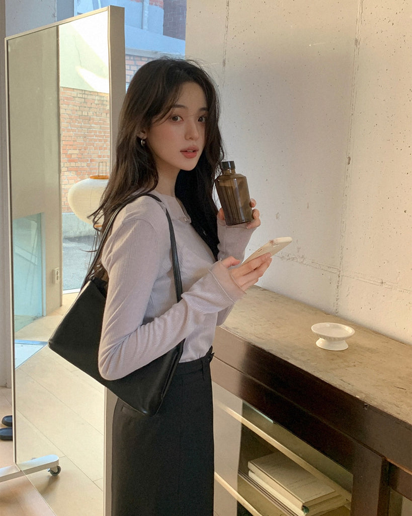 [🍂F/W] Wavy See-through Chiffon Top