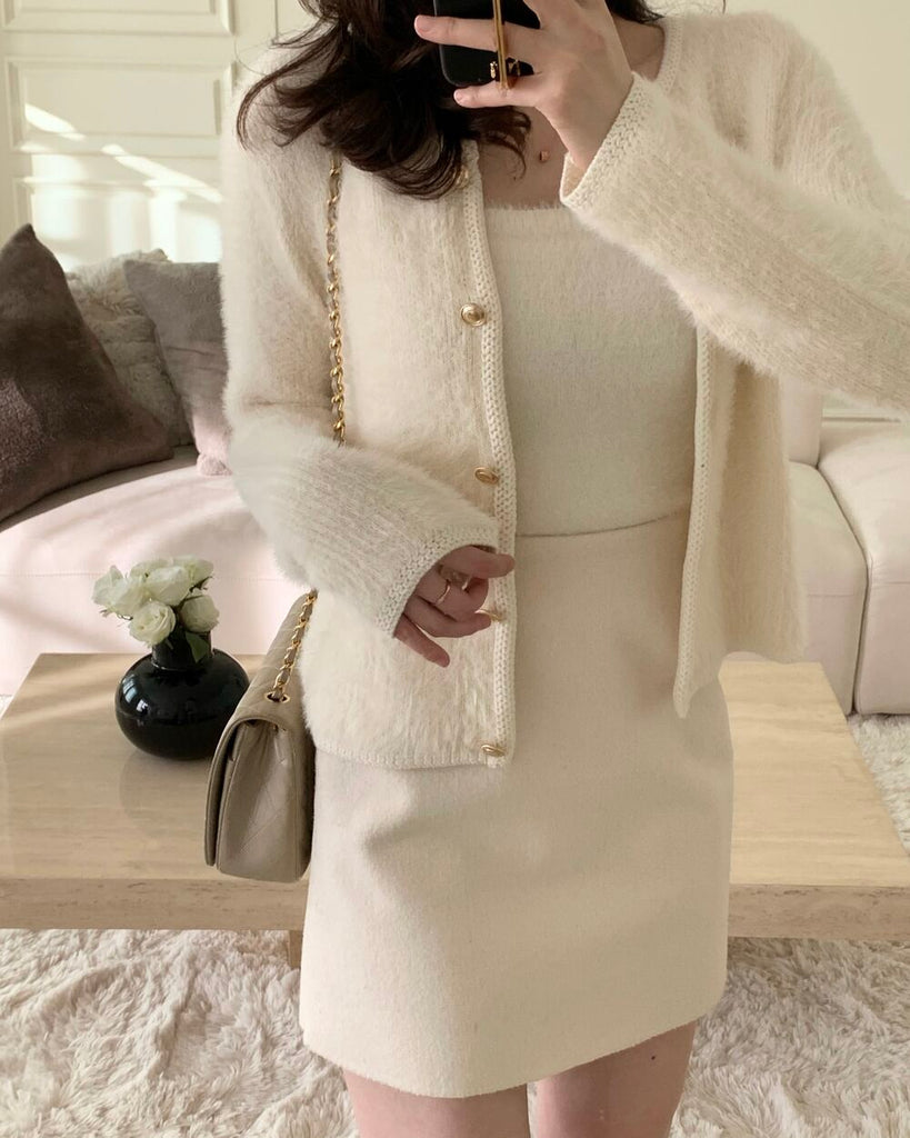 [🍂F/W] Gold Button Wool Cardigan