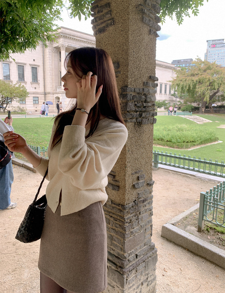 [🍂F/W] Leavoir V-neck Wool Cardigan