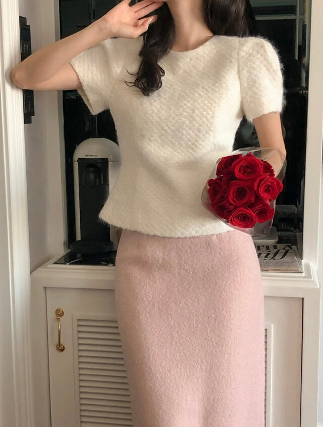 [🍂F/W] Wool H Tweed Long Skirt