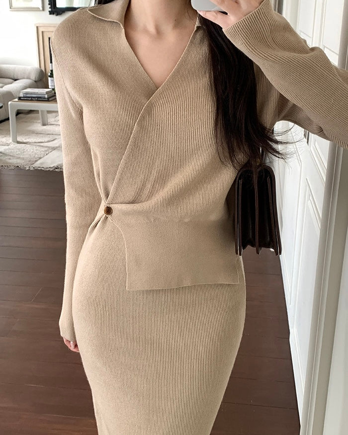 [🍂F/W] Plavo Wrap Knit OPS