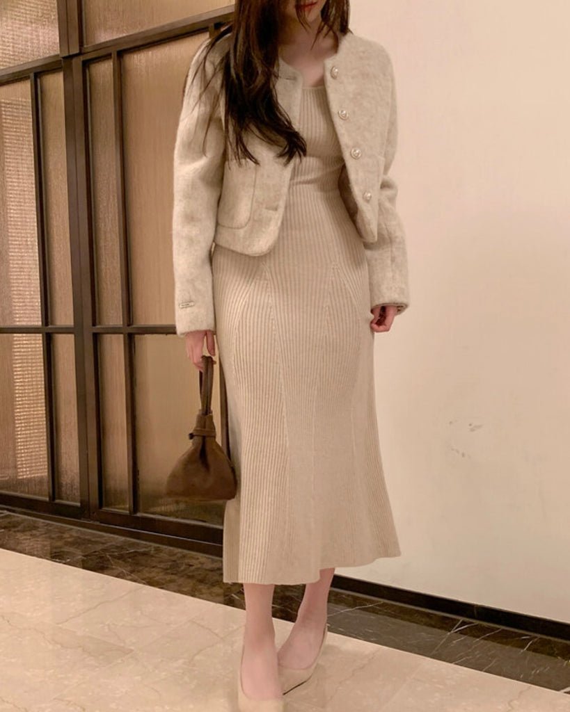 [🍂F/W] Fosley 60 Wool Bouclé Fur Jacket