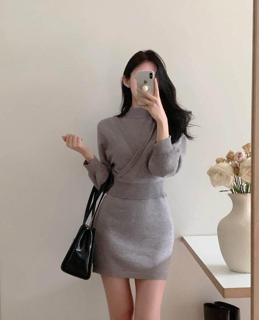 [🍂F/W] Knitted Mini Dress Set