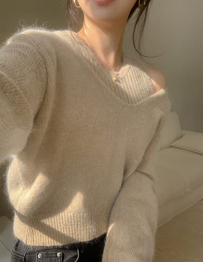 [🍂F/W] Harry Angora Layered Sweater