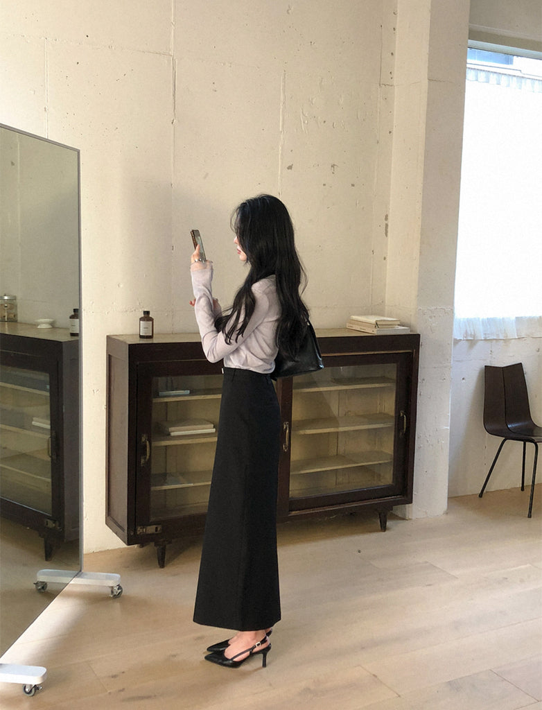 [🍂F/W] Wavy See-through Chiffon Top