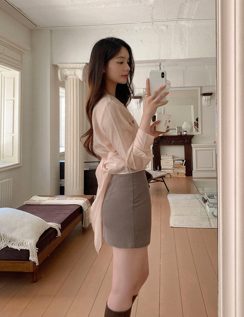 [🍂F/W] Crodi Basic Silk Mini Skirt