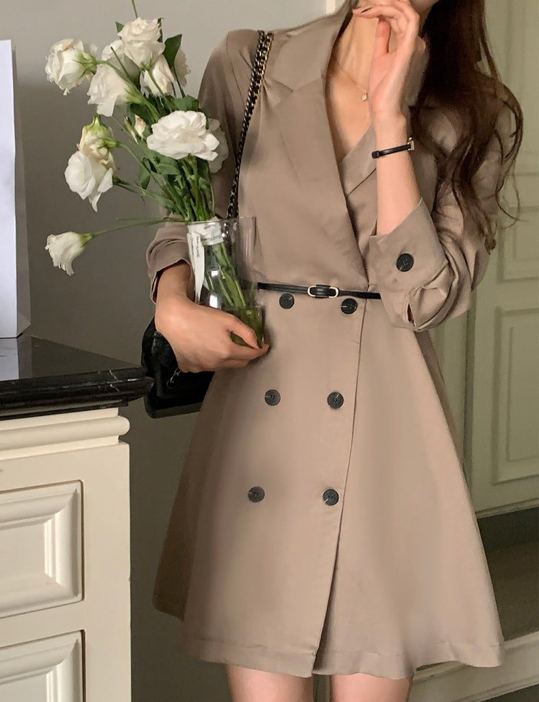 [🍂F/W] Eslin Trench Coat Mini Dress