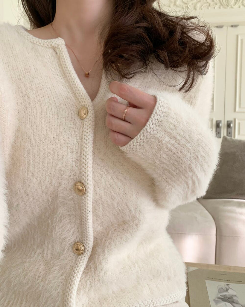 [🍂F/W] Gold Button Wool Cardigan