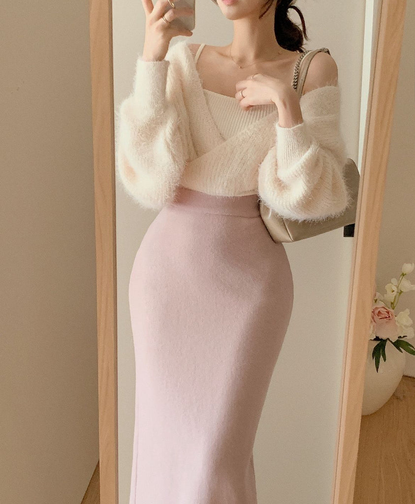 [🍂F/W] Cashmere&Strongwool Knit-skirt🤎PREMIUM