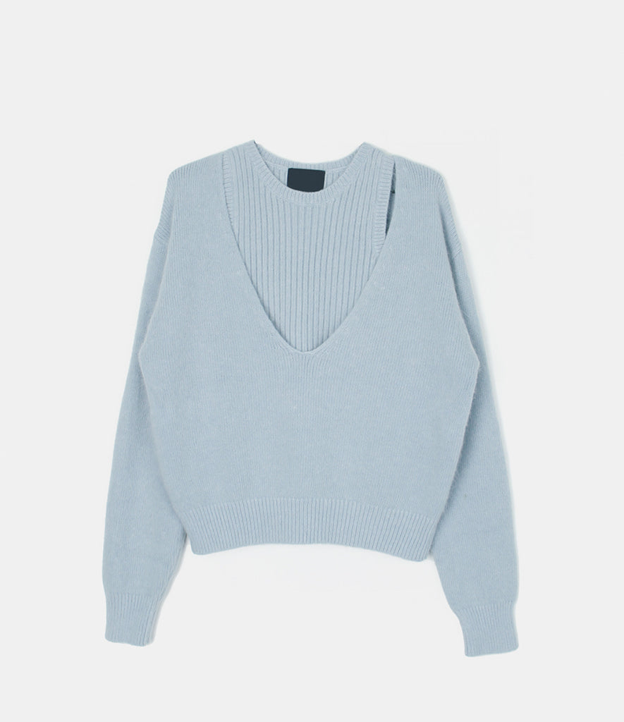 [🍂F/W] Harry Angora Layered Sweater