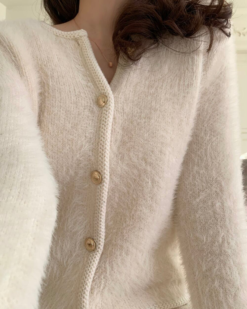 [🍂F/W] Gold Button Wool Cardigan