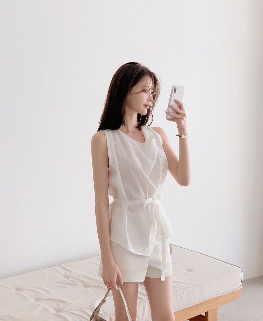 [🌷S/S] Rayon Draped Wrap Blouse