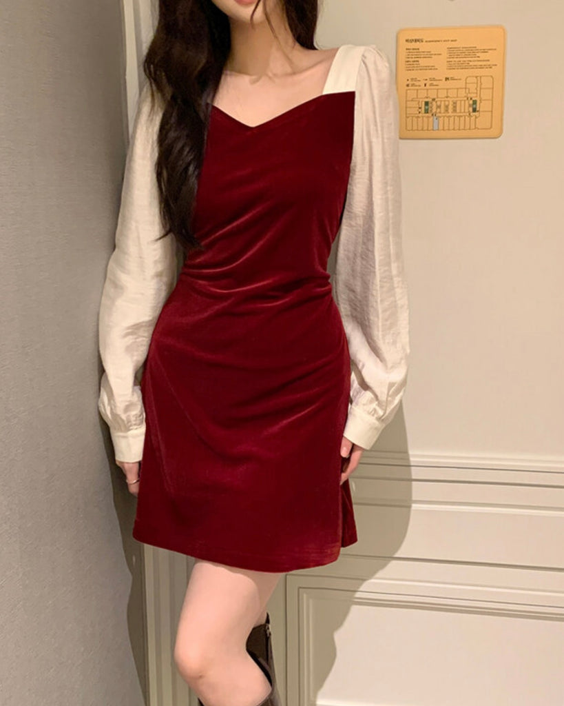 [🍂F/W] Velvet Chiffon Ballet Dress (限量款)