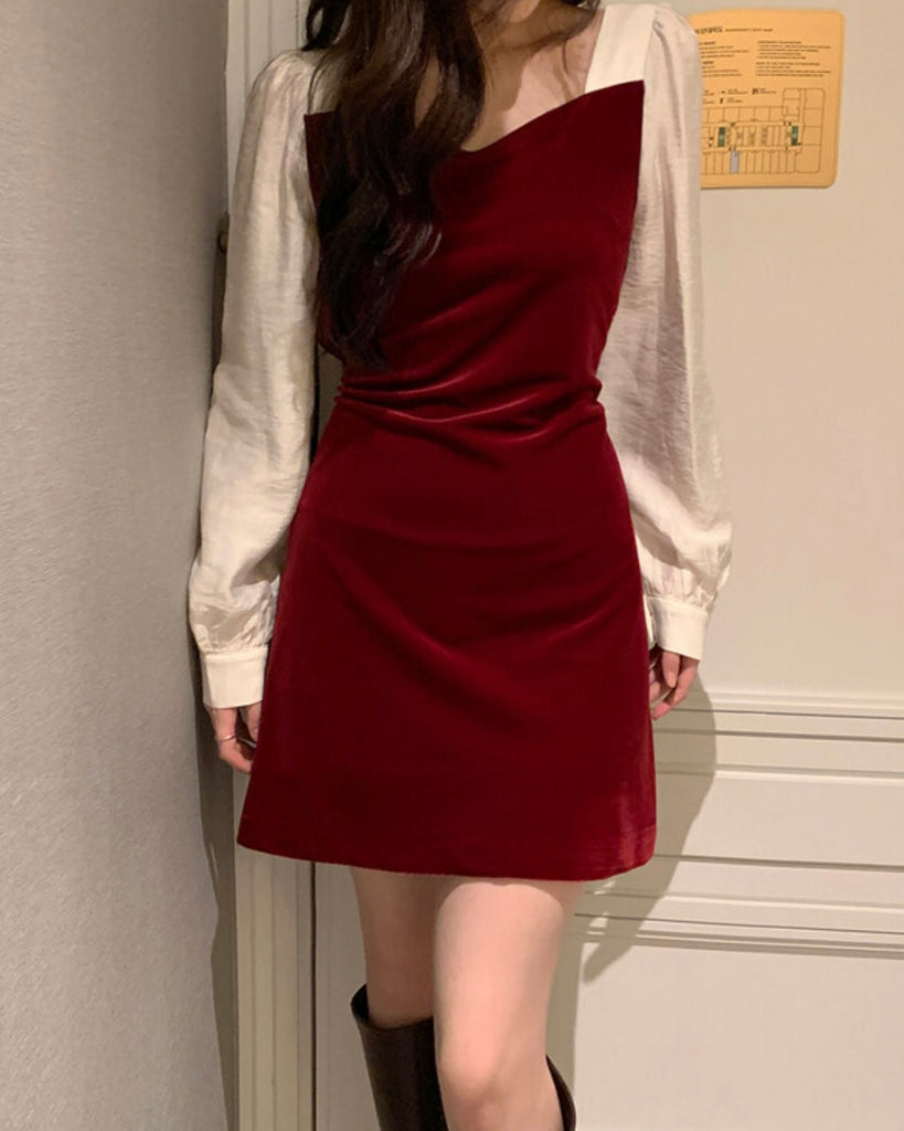 [🍂F/W] Velvet Chiffon Ballet Dress (限量款)