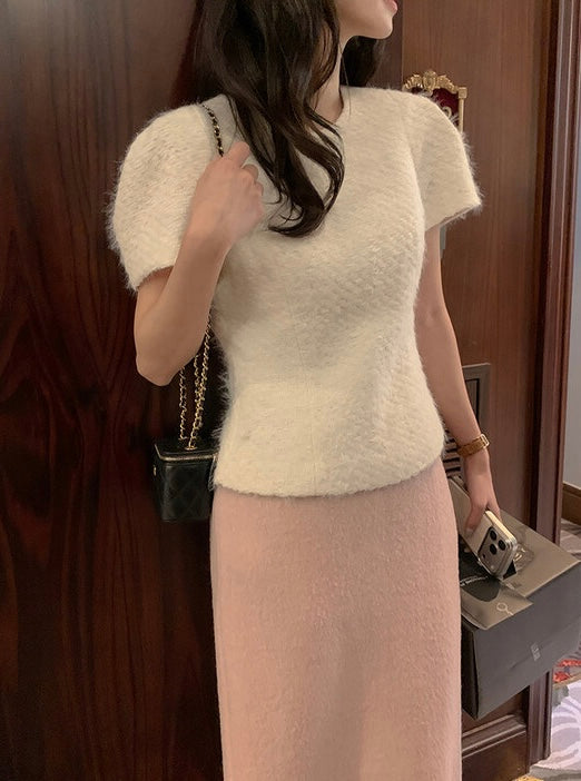 [🍂F/W] Wool H Tweed Long Skirt