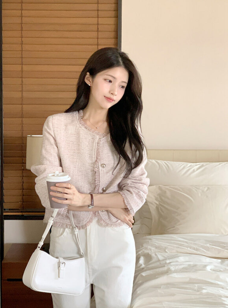 [🌷S/S] Pink Tweed Jacket