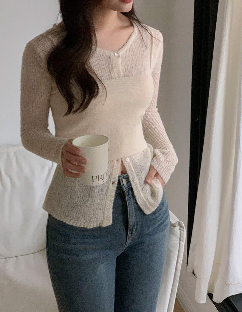 [🍂F/W] Daily Wool Vest Cardigan Set