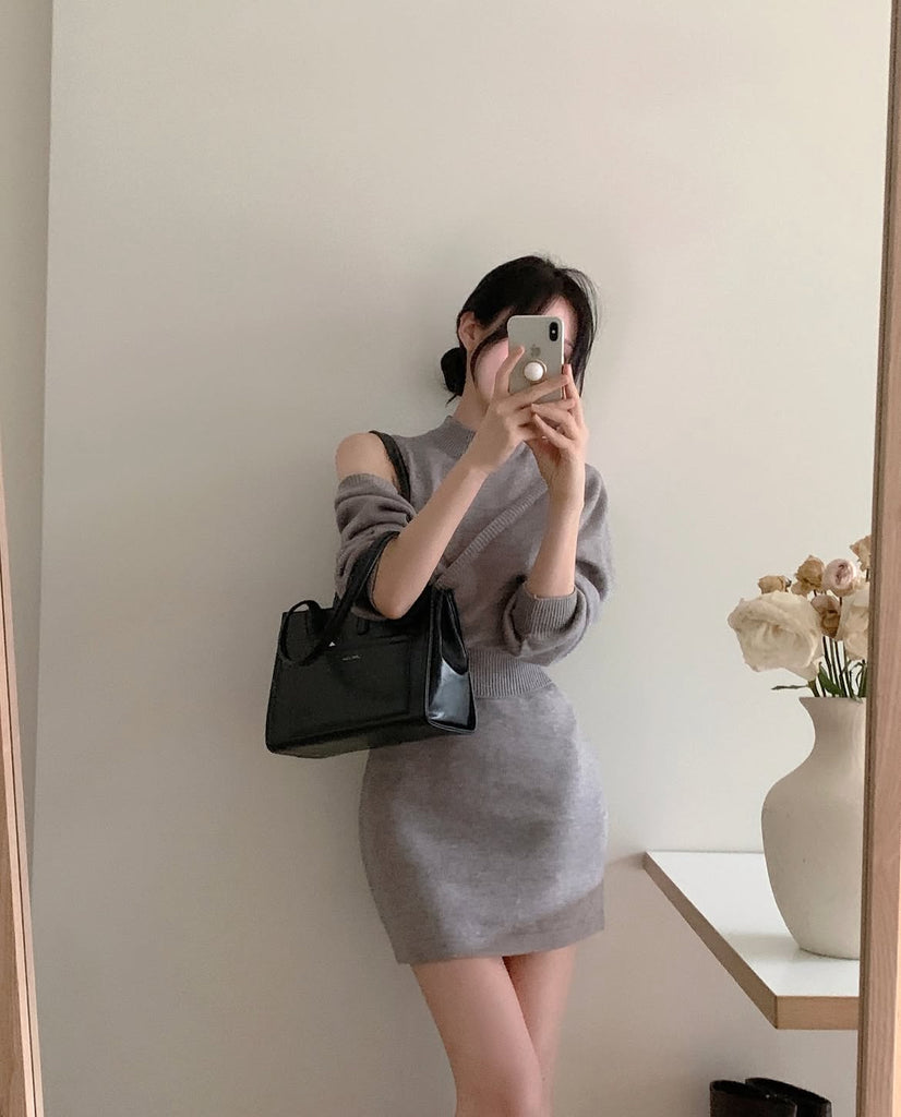 [🍂F/W] Knitted Mini Dress Set