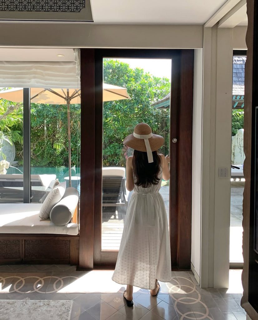 Premium Cotton Lace Halter Dress