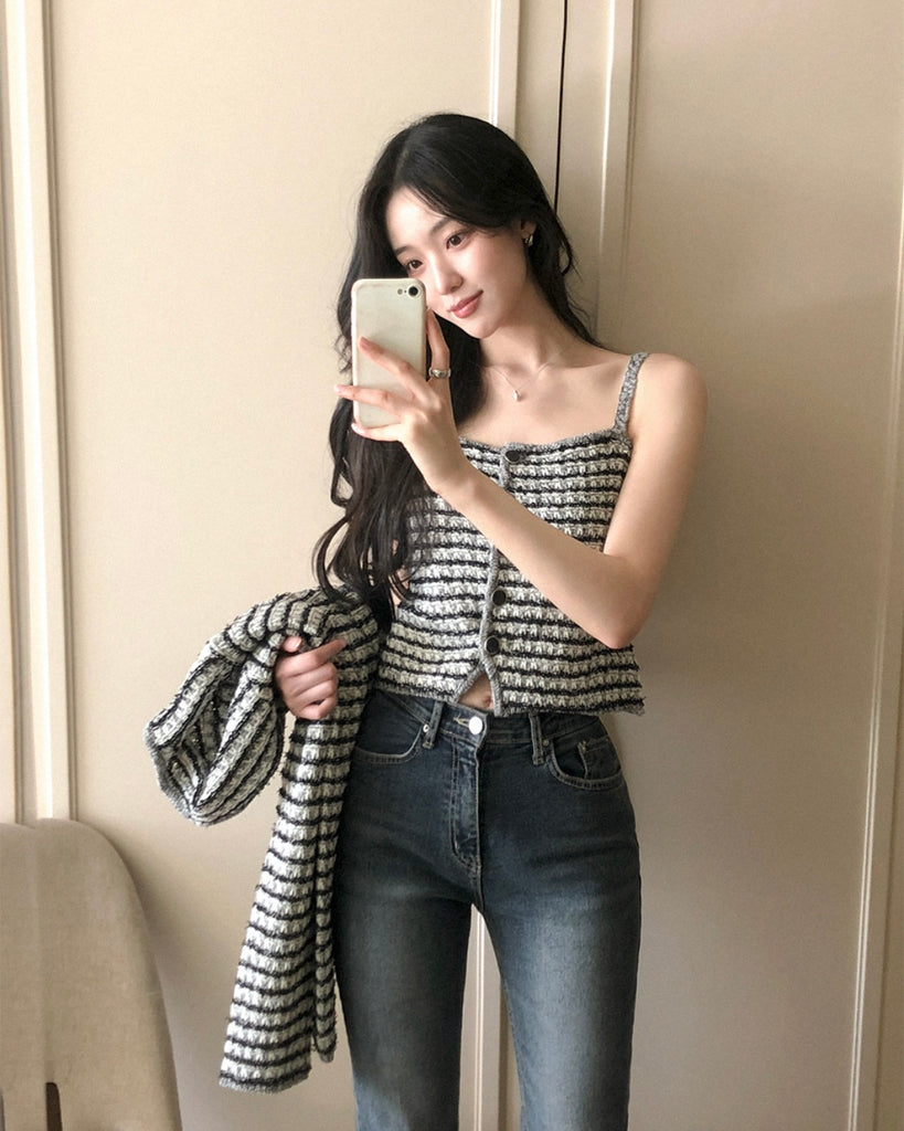 [🍂F/W] Paul Tweed Knitted Cardigan Set