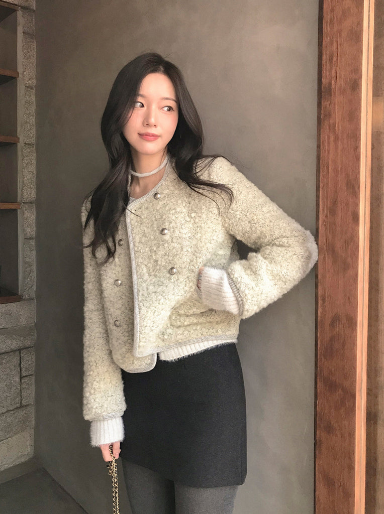 [🍂F/W] Holiday Pearl Wool Cardigan