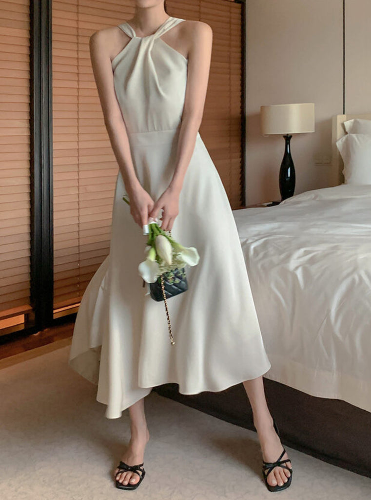 Lante Halter-neck Flared Dress