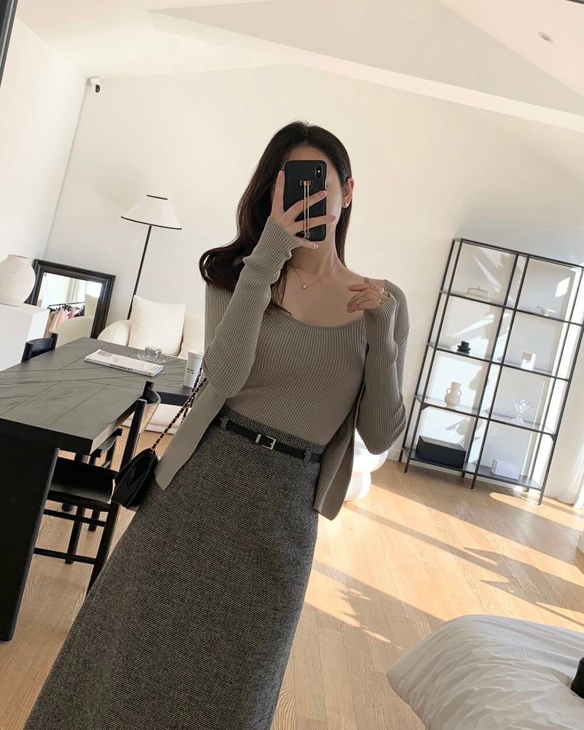 [🍂F/W] Premium A-line Wool Long Skirt