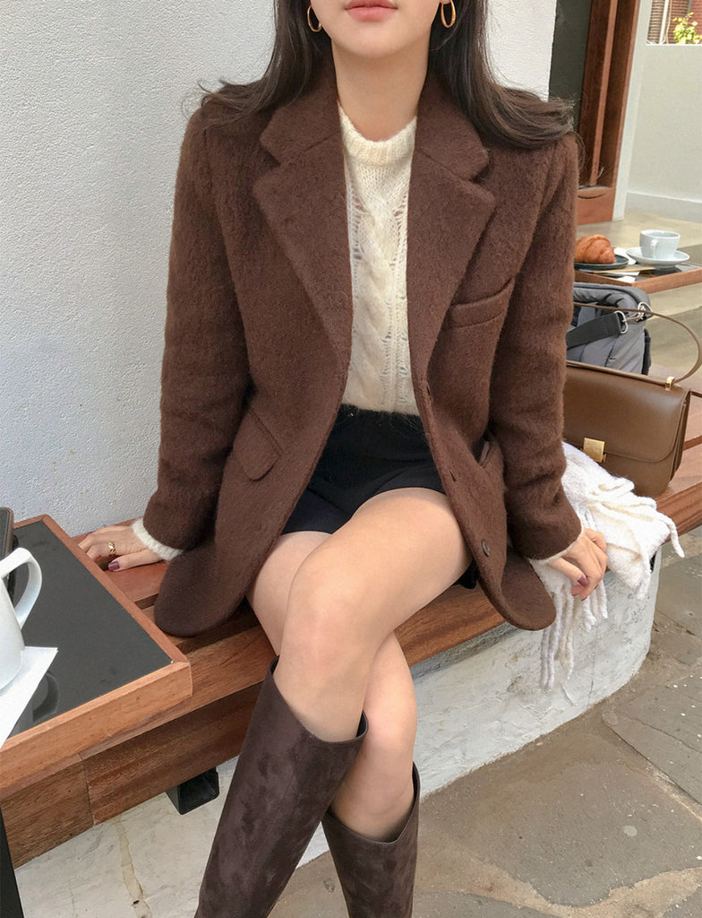 [🍂F/W] Romantic Hairy Wool Coat