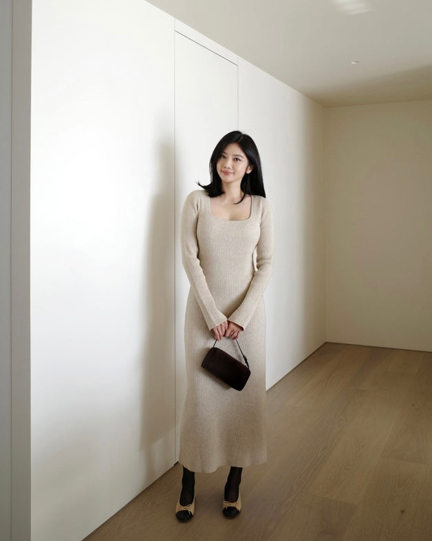 [🍂F/W] High Quality Wool Knit Dress