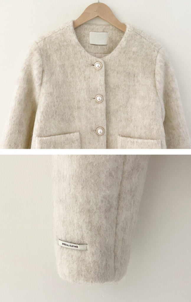 [🍂F/W] Fosley 60 Wool Bouclé Fur Jacket