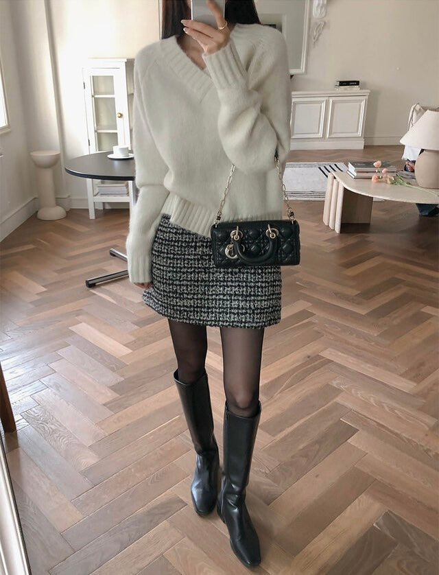 [🍂F/W] Ranita Tweed Mini Skirt