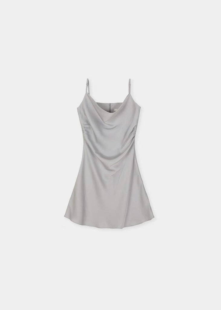 [🌷S/S] Draped Satin Mini Dress