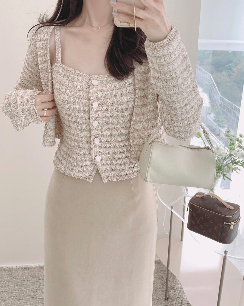 [🍂F/W] Paul Tweed Knitted Cardigan Set