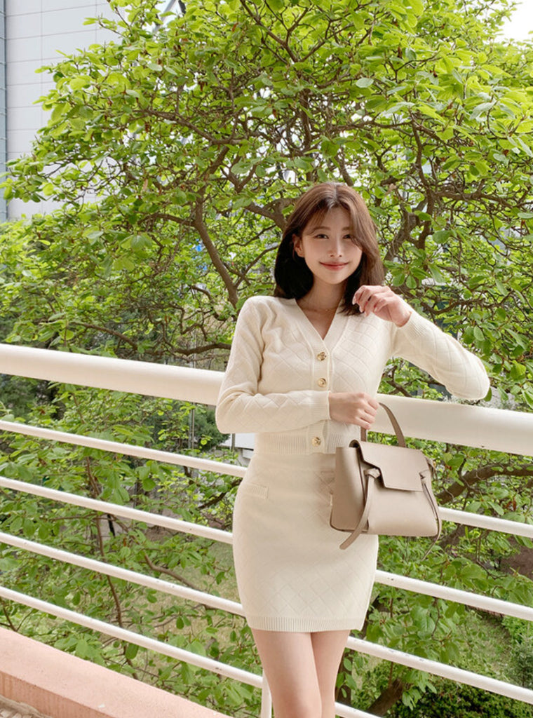 [🌷S/S] Alina Knit Cardigan + Skirt Set