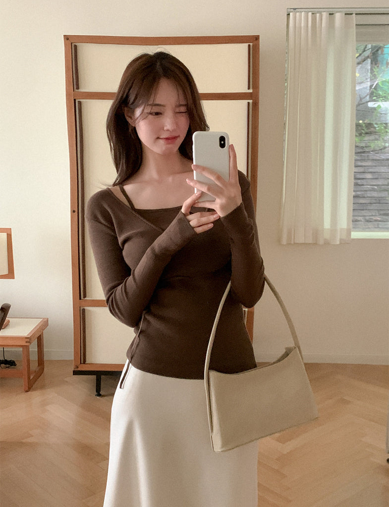 [🍂F/W] Ane Cotton Wrap Knit Set (Vest+CD)