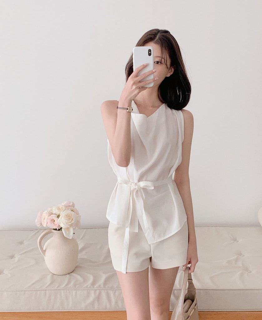 [🌷S/S] Rayon Draped Wrap Blouse