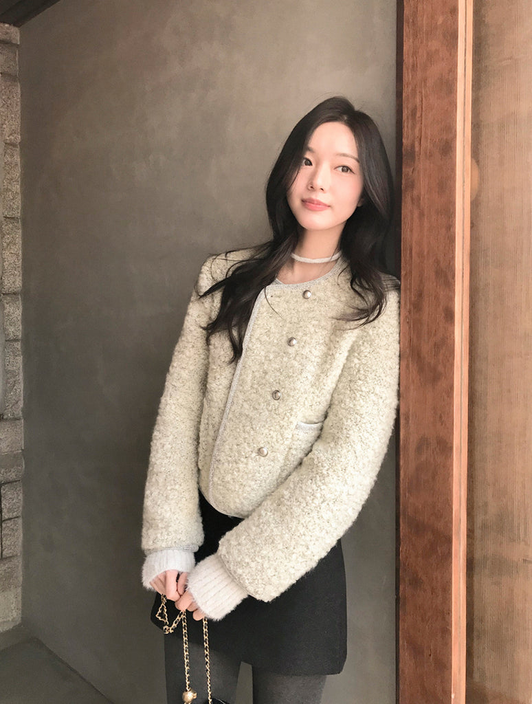 [🍂F/W] Holiday Pearl Wool Cardigan