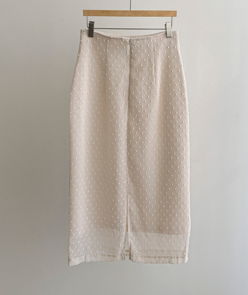 [🕊️SS] The Dot Chiffon H-line Skirt