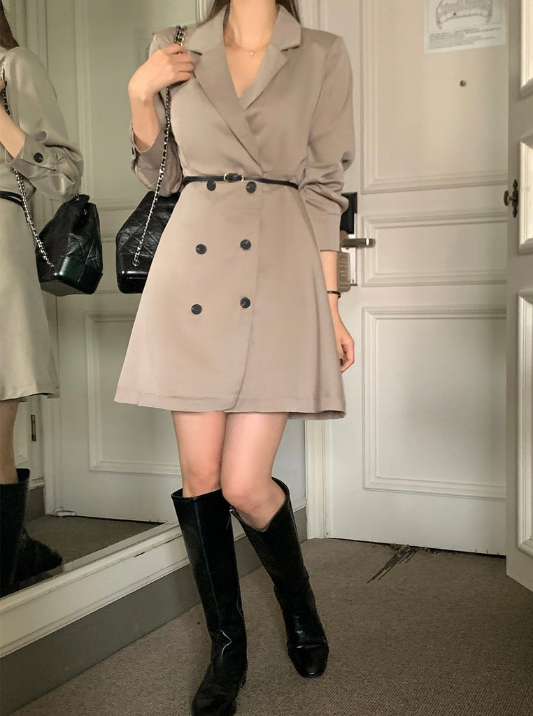 [🍂F/W] Eslin Trench Coat Mini Dress