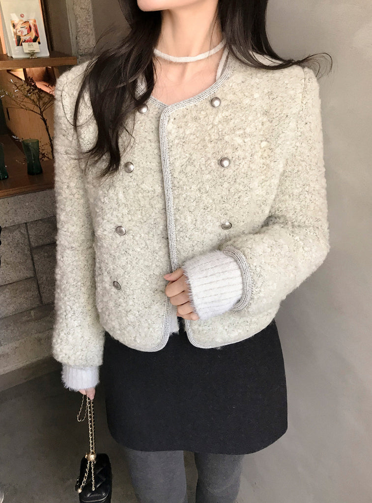 [🍂F/W] Holiday Pearl Wool Cardigan